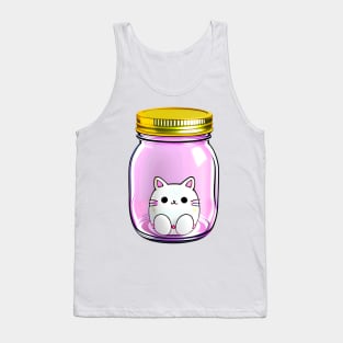 Lilac Dream: Meowracle in a Crystal Jar Tank Top